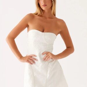 Peppermayo Strapless White Dress